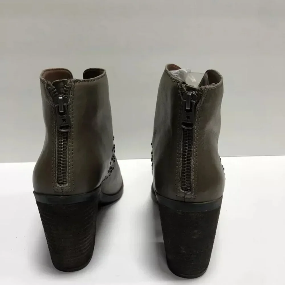 Lucky Brand Women’s Sancha Brown Leather Ankle Boots Size 8M